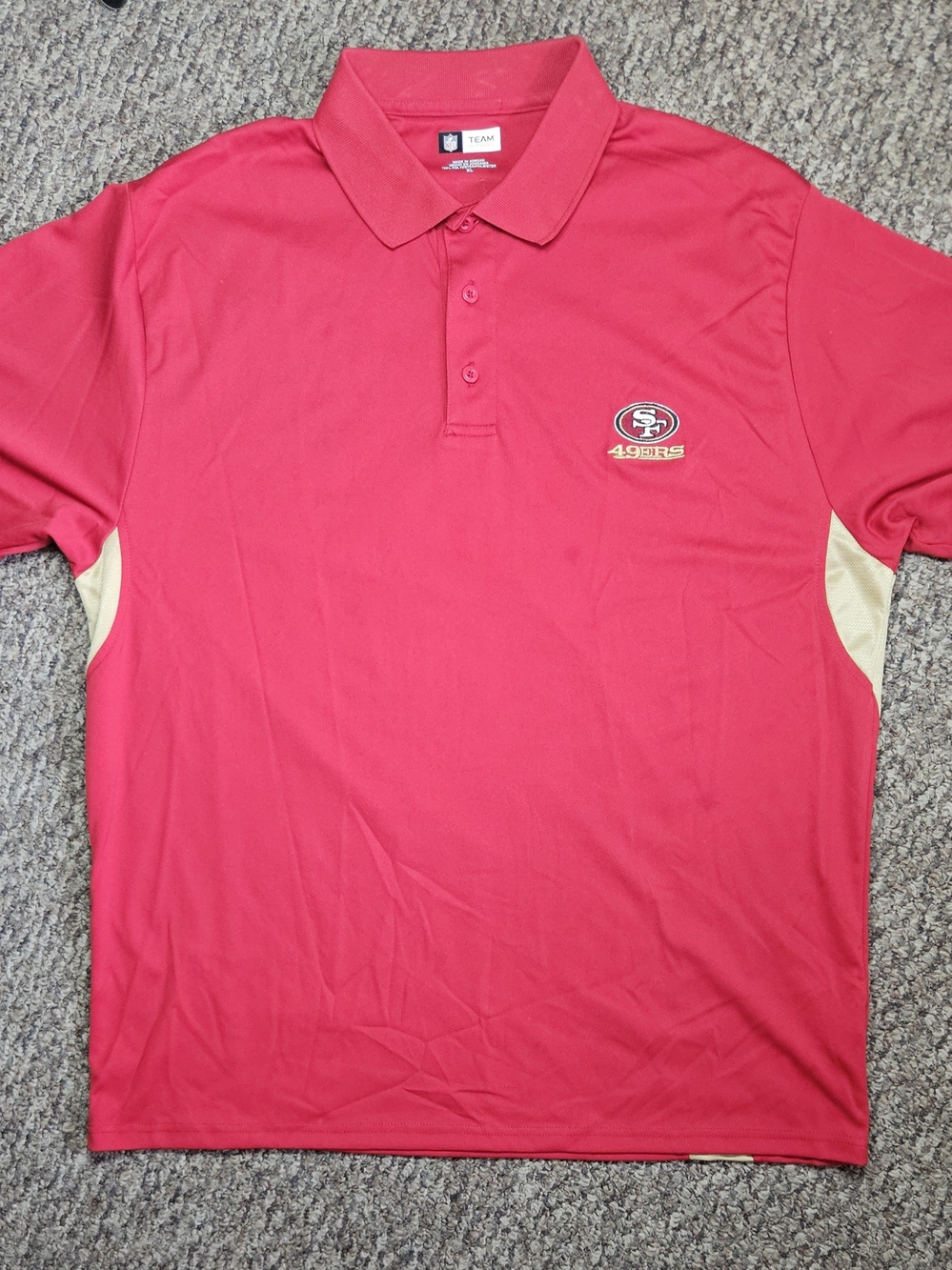 NFL Team Apparel 49ers Men's Red Polo Shirt, Size XL